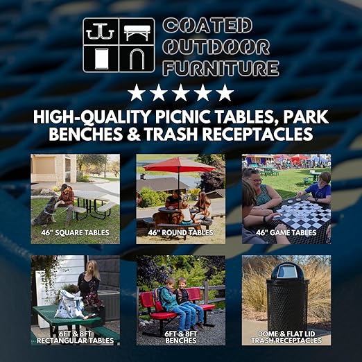 32-Gallon Heavy-Duty Expanded Metal Round Trash Receptacle, Commercial Outdoor Waste Bin with Liner & Black Dome Lid – Made in America (Textured Gold Vein)