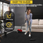 Marine Carpet - 6 FT x 10 FT Black Indoor Outdoor Rug (0.2" Thick) with Water-Proof TPE Backing, Non-Slip Outdoor Marine Carpet Roll for Home, Patio, Porch, Deck