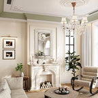 Kelly Miller Jeweled Luxury Bathroom Mirror for Wall, 24"x36" Rectangle Wall Mirror Decorative Mirror Vanity Mirror with Diamonds for Master Bath Half Bath Living Room Bedroom Fireplace Mantle Hallway