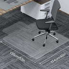 Heavy Duty Office Chair Mat for Carpet 45"x54" PVC Material Chair Mat for Carpeted Floor Slip Resistant Carpet Protector for Home Office Easy Glide Desk Floor Mat for Office Chair on Carpets(Clear)