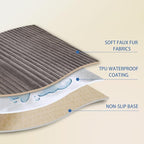 HAOMAIJIA Waterproof Couch Cover for Dogs Washable,Faux Fur Pet Couch Covers for Sofa,Soft Dog Bed Cover Non-Slip Couch Covers for 3 Cushion Couch Sofa Pet Friendly (Grey, 35" x 95" 1 Pack)