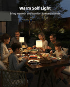 Wireless Lamp, 2-Pack, 8000mAh, Dimmable, 2700K, Touch Control, Portable, Small, LED, Rechargeable Table, Rechargeable, Cordless, Desk Lamp, Kitchen Lamp, Fabric Shade, for Dining Room, Living Room