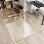 Glass Chair Mat 36" x 55" Heavy Duty Tempered Glass Mat, OfficeOffice Glass Floor Mat with Round Corner and Polished Edge for Smooth Glide, Carpet Hardwood Floor Protector