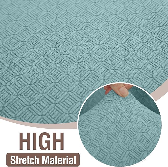 HDCAXKJ Sectional Couch Cover L Shape Stretch Sofa Covers Washable Jacquard Corner Couch Slipcover Non Slip Sectional Slip Cover U Shaped Furniture Protector for Pets Dogs (Cyan, X-Large)