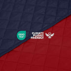 Martex Reversible Coverlet – Twin Bed Quilt – Lightweight Twin Size Bedding – Durable Quilts for Bed – Soft - Easy Care Bedding – Red/Navy