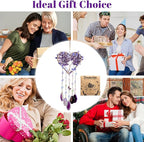 Tree of Life Dream Catchers, Dreamocean Amethyst Crystal Suncatcher Heart Rainbow Sun Catcher Window Wall Hangings Outdoor Garden Decor for Adults Girls