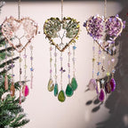 Tree of Life Dream Catchers, Dreamocean Crystal Sun Catchers Prism Hanging Heart Rainbow Suncatcher Window Wall Hangings Outdoor Garden Decor for Adults Girls