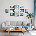 decorUhome Picture Frames Collage Wall Decor for Photo Gallery Display, Assorted Picture Frames set of 10 Including Two 8x10 / Four 5x7 / Four 4x6 for Family Wall Decor, Black, 10 Pack