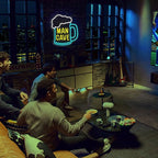 Man Cave Neon Sign, Beer Neon Signs for Wall Decor, Dimmable Acrylic Neon Lights for Man Cave Gamer Room Bedroom Bar Pub Party Decorations