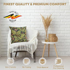 Charlotte Home Furnishings Throw Pillow Covers 16x16 in, Green Leicester Decorative Couch Pillow Covers, Boho European Tapestry Cushion Cases, Living Room Cozy Home Decor, Jacquard Woven Soft Cotton