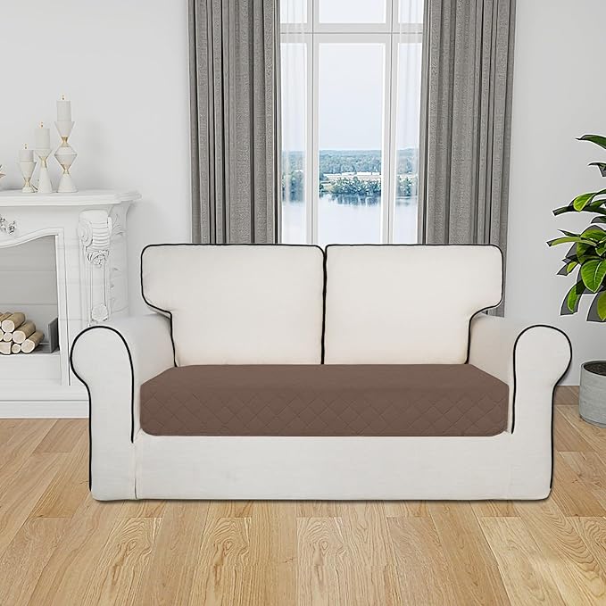 Easy-Going Sectional Couch Covers for Dogs L Shape Sofa Cover Reversible Sofa Slipcover Chaise Lounge Cover Furniture Protector Cover for Pets Dog Cat (30 x 50 inches, Brown/Beige)