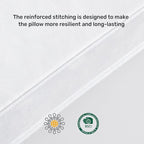 UNIKOME Goose Down Feather Pillows with 100% Cotton Cover, Set of 2 Gusseted Bed Hotel Collection Pillows for Sleeping, Queen Size