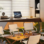 2 Pack Cordless Table Lamp, LED Rechargeable Table Light with 3 Temp Settings, Stepless Dimming, 5000mAh Battery, USB-C, Memory, Aluminum Alloy, for Home, Patio, Restaurant, Outdoor. Gold