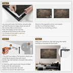 SIGNWIN 30"x60" Extra Large Framed Wall Art Neutral Cloudy Abstract Illustration, Soft Atmospheric Design for Home Living Room Bedroom Decor (Frame Assembly Required)