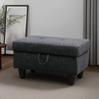 Ottoman Rectangular Storage Ottoman Bench, Footrest Stool Footstool with Lid for Living Room, Bedroom, Entryway, Brown, 28.5"x19"x17.5"