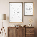 SIGNFORD Framed Canvas Print Wall Art Set Abstract Mountain Landscape Neutral Beige and Black Illustration Modern Art Decorative Nordic Nature for Living Room, Bedroom, Office - 16"x24"x2 Natural