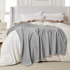 Joydeco Chunky Cable Knit Throw Blanket, Lightweight 100% Cotton Soft Cozy Throw Twin Blanket for Couch Bed and Sofa, Rustic Breathable Farmhouse Blanket Gift for Women Men(Grey, 60"x80")