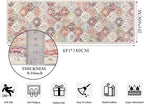 Lahome Moroccan Trellis Hallway Runner Rug, 2x6 Kitchen Runner Rugs Non Skid Washable, Vintage Laundry Room Rug Ultra-Thin Long Carpet for Bathroom Bedroom Entryway, Orange/Terracotta