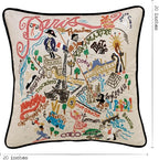 Catstudio Paris Embroidered Decorative Throw Pillow