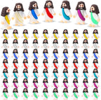 Bememo 100 Pcs Jesus Toys Original Design Mini Rubber Little Jesus Figurine to Hide and Seek Religious Party Favors Sunday School Craft Baptism Gifts for Easter Egg Stuffers(Multicolor)