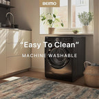 Area Rugs 10x12 for Living Room Bedroom, Modern Abstract Machine Washable Rug, Large Soft Low Pile Floor Cover with Non Slip Backing for Dining Room, Stone Rust