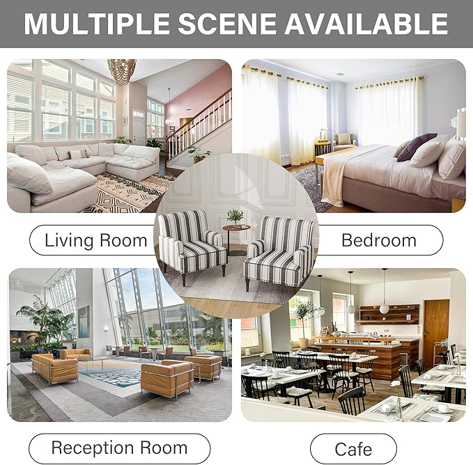 UIXE Stripe Accent Chairs Set of 2, Living Room Arm Chair Modern Nailhead Trim Club Armchair, Comfy Upholstered Sofa Lounge Seat Reading Seat Bedroom Side Seating for Home Office, Black