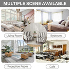 UIXE Stripe Accent Chairs Set of 2, Living Room Arm Chair Modern Nailhead Trim Club Armchair, Comfy Upholstered Sofa Lounge Seat Reading Seat Bedroom Side Seating for Home Office, Black