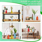 Yaomiao 30 Pcs Vases Bulk Colored Flower Glass Vases Bud Vintage Colored Glass Bottles Colorful Rustic Embossed for Home Wedding Table Decorations Gifts(Bright Color)