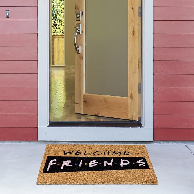 Gertmenian Friends Coir Doormat - 2x3 Welcome Mat (2-Pack), Ideal for High Traffic Areas in Front Door, Garage, Entryway - Paramount Central Perk/Welcome, 80028