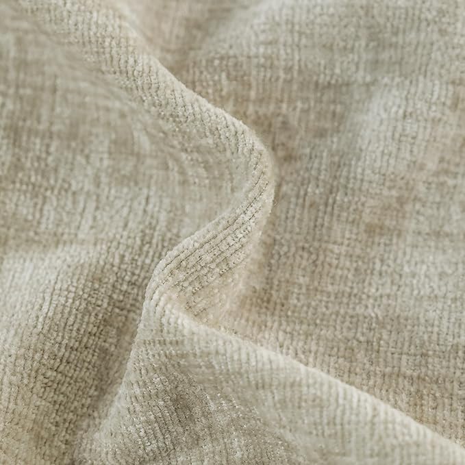 CaliTime Throw Pillow Covers Decorative 26 X 26 Inches Pack of 2 Cozy Chenille Cushion Cases for Couch Sofa Bed Living Room Home Light Taupe