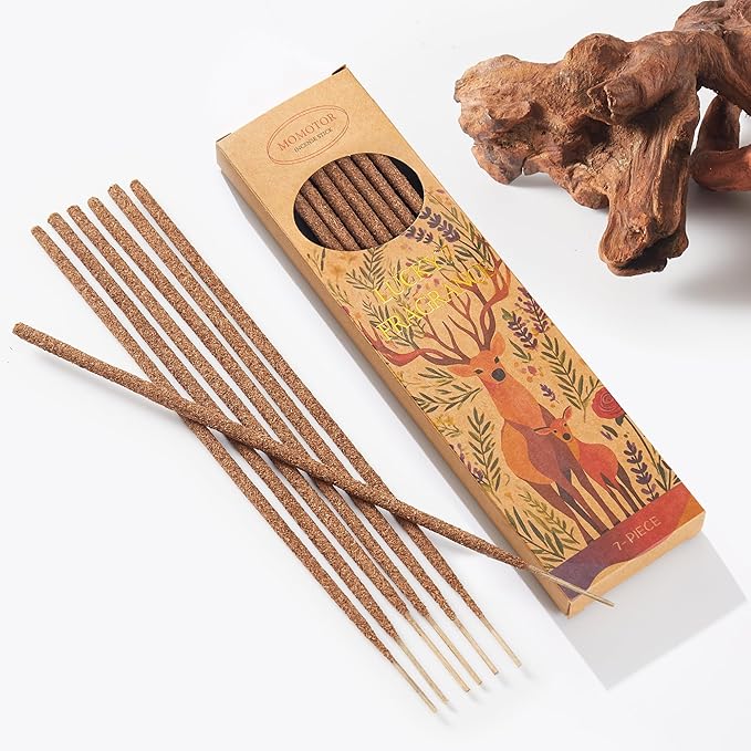 Sandalwood Incense Sticks – Handmade Natural Incense Sticks for Air Purification, Meditation, Focus, Work and Stress Relief Gifts