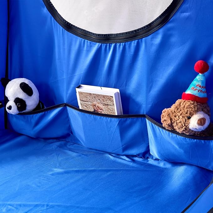 Privacy Blackout Sleep Bed Tent for Adults Kids Portable Bed Canopy Lightweight Breathable Mesh Windows Tents