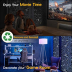 Total Blackout Window Privacy Film Decorative Static Cling with Tools, Room Darkening Window Tint for Home, Black Out Window Cover Replacement Window Curtains Window Blinds,29.5"" by 157.4""