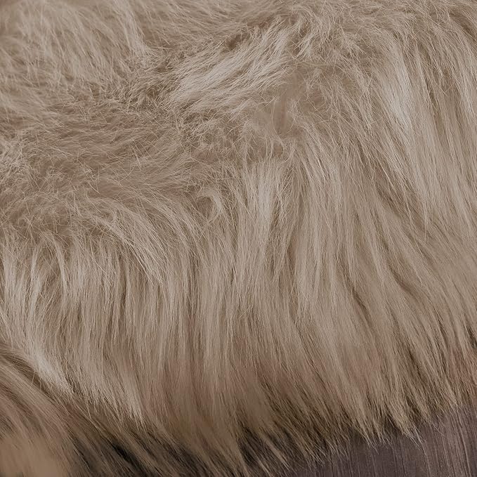 Latepis 5x8 Area Alfombras para Salas Washable Light Brown Beige Faux Fur Fluffy Shag Fuzzy Rug for Living Room Bedroom Floor Playroom Rugs Carpet Home Decor Rectangle