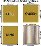 Alpaca Wool Throw Blanket | Super Soft, Lightweight, Breathable and Hypoallergenic | Non-Itchy or Scratchy (Beige Brown Varicolored, Queen (U.S. Standard))