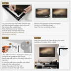 SIGNWIN 30"x60" Extra Large Framed Wall Art Golden Sunset Cloud, Moody Sky Scene for Home Living Room Bedroom Decor (Frame Assembly Required)