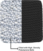 REDEARTH Cube Pouf Foot Stool Ottoman - Hand Knitted Poof - Cord Boho Pouffe - Home Décor - Stuffed Footrest for Living Room - Bedroom - Covered Patio (16" x 16" x 16") - Black