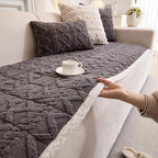 Plush Couch Cover for Pets Super Soft Sofa Covers for Cats & Dogs Washable Sofa SlipCover Furniture Couch Protector for Living Room(35" x 63", Gray)