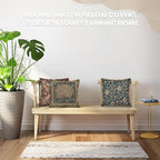 Charlotte Home Furnishings Throw Pillow Covers 16x16 in, Green Tree Decorative Couch Pillow Covers, Boho Decor European Tapestry Cushion Cases, Living Room Cozy Home Decor, Jacquard Woven Soft Cotton