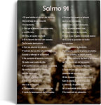 ART Salmo 91 En Español Para Pared Cuadros Cristianos Para Pared En Español, Psalm 91 Wall, Christian In Spanish, Decoraciones Para Cuartos Psalm 91 Framed Wall Decor (Salmo 91