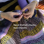 Soft Chenille Yarn Throw 36"x48", Handmade Knit Throw Blanket, for use in All Seasons, Soft Cozy Warm Knitted Blanket for Bed Sofa, Couch Chair, Living Room(1.76Ib)