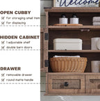 Bathroom Wall Cabinet, Farmhouse 24" Wide Medicine Cabinet with Drawer, Adjustable Shelf, Double Barn Doors, Storage Cabinets for Bathroom, Kitchen, Living Room, Rustic Brown