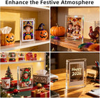 Magnetic Acrylic Picture Frame 4x6 (3-Pack) – Clear Lucite Double-Sided Frameless Photo Display 20mm Thick UV Resistant, Floating Design with Strong Magnets for Home, Office, and Gift