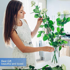 4 Pack Glass Cylinder Vases, 4,6,8,10 Inch Tall Clear Flowers Vases for Centerpieces, Floating Candles Vase,Hurricane Glass Candle Holders Vase for Wedding Home Tables Decor