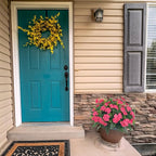 Artificial Impatiens Bouquet Flowers for Outdoors Silk Faux Flowers for Outdoor Impatiens Plants Decor Indoor Planters Kitchen Planters and Balcony Decorations 2PCS（Rose Red）