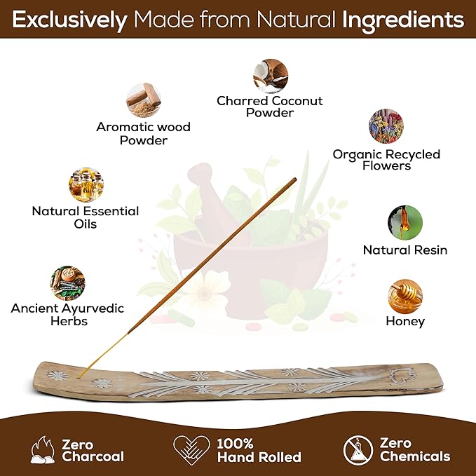 Satya Oodh Incense Sticks, Satya Bng Insenses 15gmx12 Pack with Raajsee Incense Holder Bundle, Satya Nagchampa Natural Incense