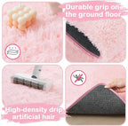 Pink Fluffy Rug for Girls Room: Fuzzy Fug for Kids Room - Furry Rug Bedroom Decor（4x6 Feet Pink