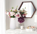 D'vine Dev 12 Inch Textured White Elegant Oval Ceramic Vase for Flowers, Home Décor Vase with Design Box, VS-LD-C-1