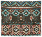 HZOHNAGO Aztec Tapestry Turquoise Blue and Brown and Native American Tribal Pattern Printed Wall Tapestry Wall Hanging for Bedroom Living Room Dorm 60" W x 50" H