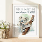 Koala Parent and Child Wall Art Print - Unframed - 8x10 | Inspirational Quote - Motivational Wall Art - Nursery Decor for Boys Room or Girls Room | Unisex Newborn Baby Gift